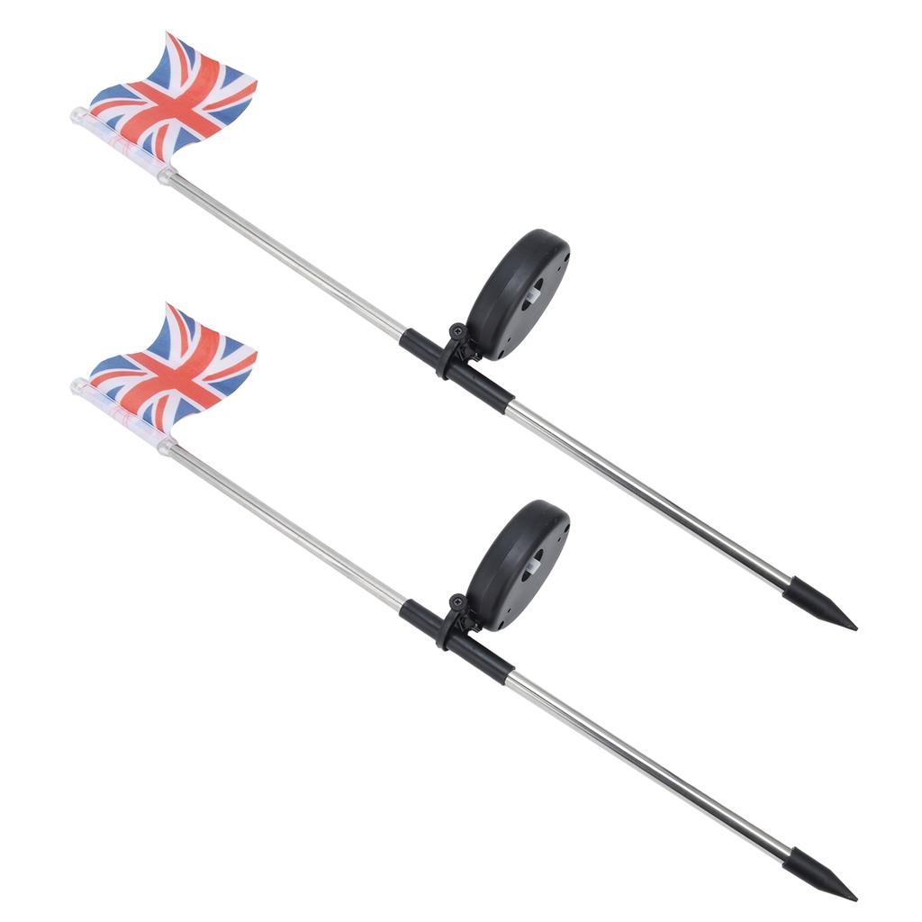 2PCS Solar UK Flag Light LED Solar Garden Lawn Lamp for Outdoor Landscape Decoration White Light