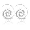 Western Spiral Oval & Heart-Shaped Retro Earrings