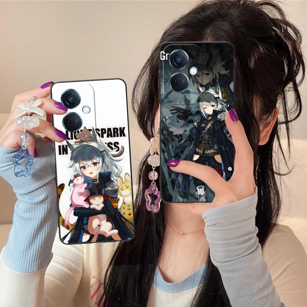 Arknights Grani Mattes TPU-Handyhülle für OPPO Reno 14 13 12 11 10 9 8 7 6 5 F T Pro 5G Bunte Druckabdeckung