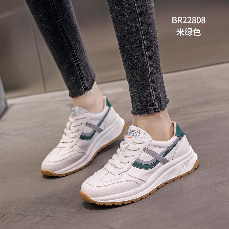 

Muffin bottom New year spring and autumn new ins trendy waffle Forrest Gump shoes leather sports board shoes 35