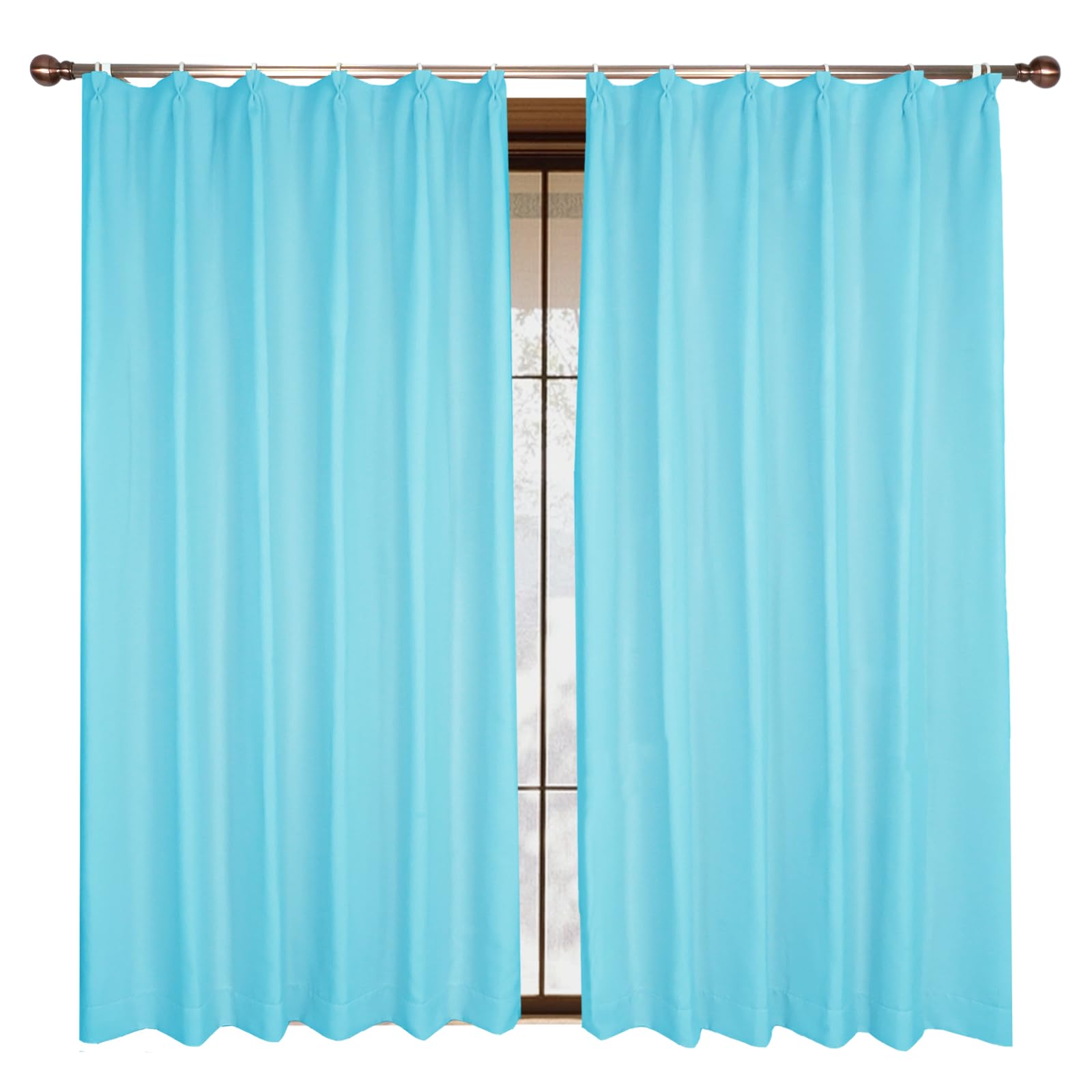 

Yunlinhui Level 1 Blackout Set of Solid Thick Curtains for Effective Heat Heat and Sound Fashionable Curtains with Memory Energy Day and Night