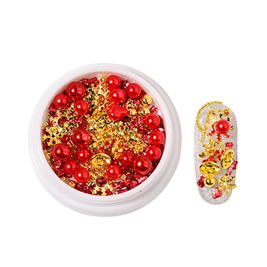 Christmas Snowflake Alloy Rivet Glitter Rhinestone Nail Art Manicure Decoration