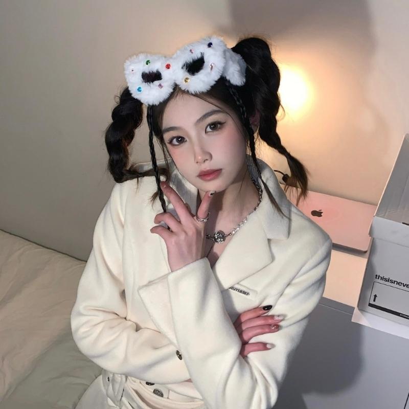 Hair Hoop Hair Accessories Sunglasses Headwear Sweet Style Headdress Y2k Hairband Acrylic Material for Girls Women Lady
