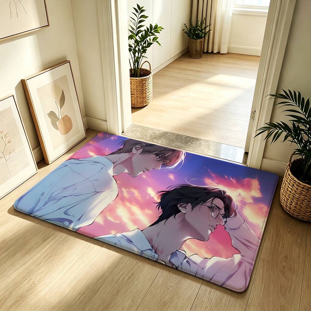 Manhwa L-lost In The Cloud Cute Carpet Bathroom Anti-slip Mat Door Mat Home Decoration Mat Entrance Door Mat Scratch-resistant