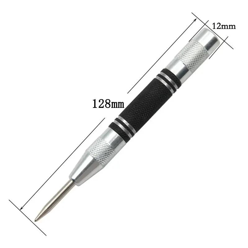 2pc Spring Type Automatic Center Punch Locator Glass Striker Window Breaker Punch Centering Punch Punch Tool Motorcycle Tools