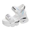 Fashion High Platform Sandals Women Bling Wedges High Heels New Summer Buckle Crystal Chunky Sandalias Beach Slippers Zapatos Mujer 10CM
