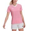 Adidas Solid Color Logo Casual Sports Quick-Dry Short Sleeve T-Shirt Women Tops Pink HC5075