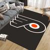 Flyers Hockey Team Football Pattern Soft Area Rug Non Slip Indoor Floor Carpet Sports Decor Mat for Bedroom