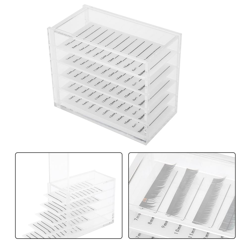 Acrylic Lash   Acrylic Storage Makeup   Clr Eyelash Storage Box Eyelashes Glue Pallet Holders 5 Layers Grafting Eyelash Extension Tool