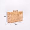 Evening Bag Vintage Rattan Crossbody Acrylic Shoulder Handbags Chain Clutch Party Wallets Mini Sacs Woven Women's Handbag Small