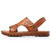 Fashion Summer Casual Beach Shoe Toe Layer Cowhide Fashionable Latex Pad Sandals for Men