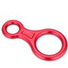 35KN Figure 8 Word Rope Descender Rappel Ring Rock Climbing Rescue Gear (Red)