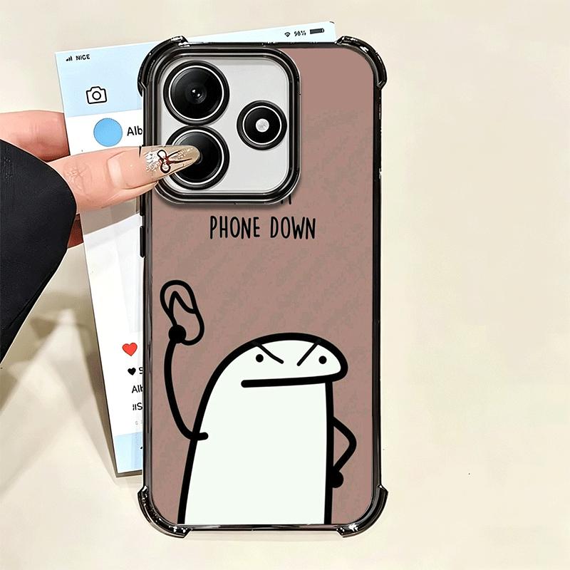 Funny Dont Touch My CallPhone Plating Phone Case For Xiaomi Poco X5 X6 X7 X8 Pro Max F8 Ultra F7 M8 M7 M5S Redmi 15C 15 14C 13C