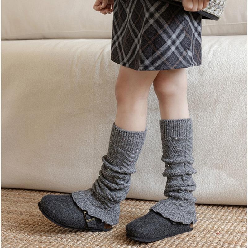Kids Glittering Ankle Socks Reusable Heat Leggings Breathable Textured Fabric Play date Outfit Essential Easy Care