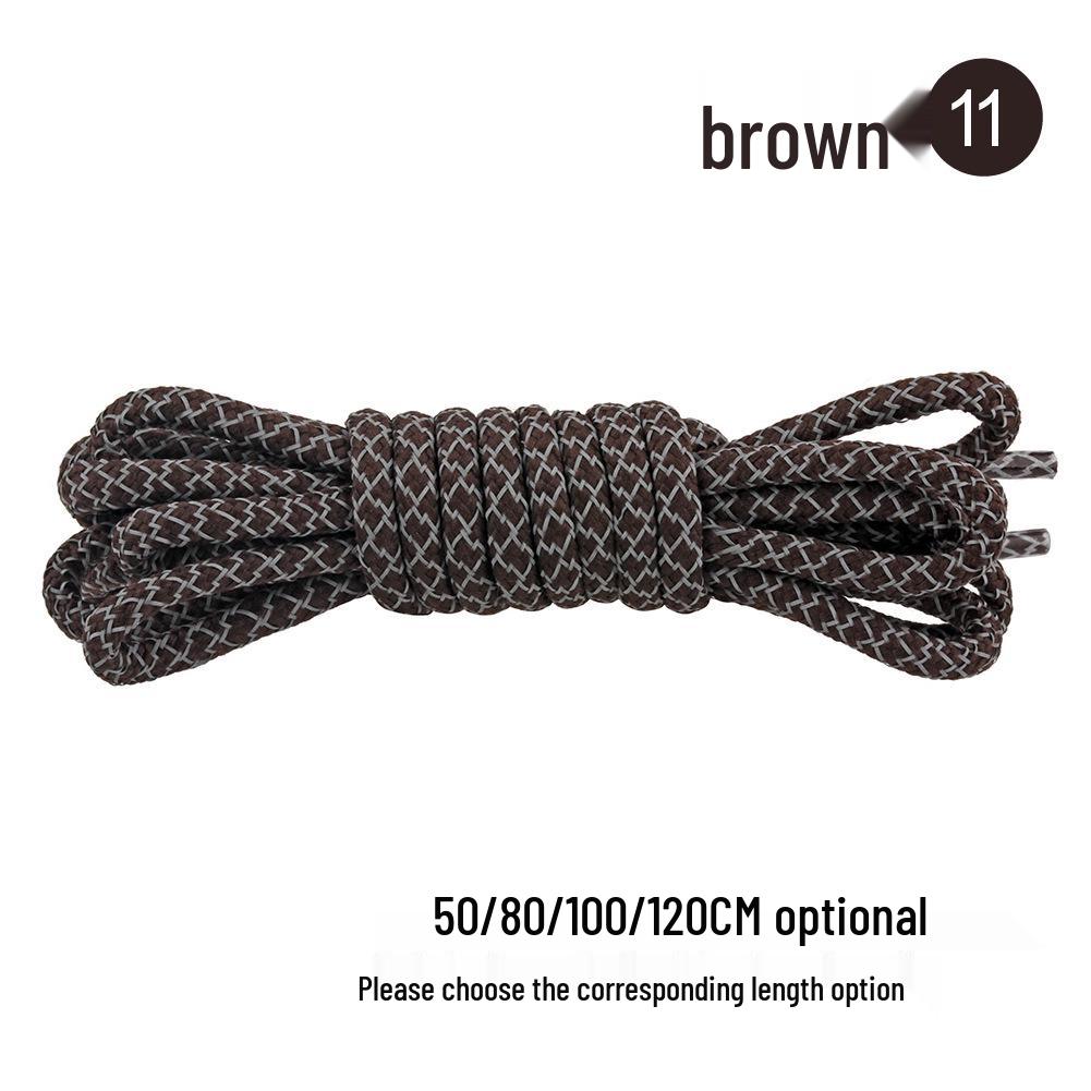 17 Reflective Round Fluorescent Shoelaces for Casual Basketball Shoes