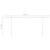 VidaXL Manual Retractable Awning with Posts 6x3 M Cream