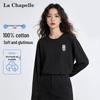 La Chapelle Women's Loose Fit Printed Cotton Long Sleeve T-Shirt