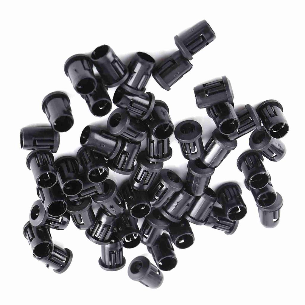5mm LED 50Pcs Lamp Socket Diode Holder Nylon Black Clip Bezel Mount Useful