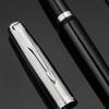 Black Writing Fountain Pen 0.38mm Fine Nib Ink Cartridge Change Signature Pen for Business