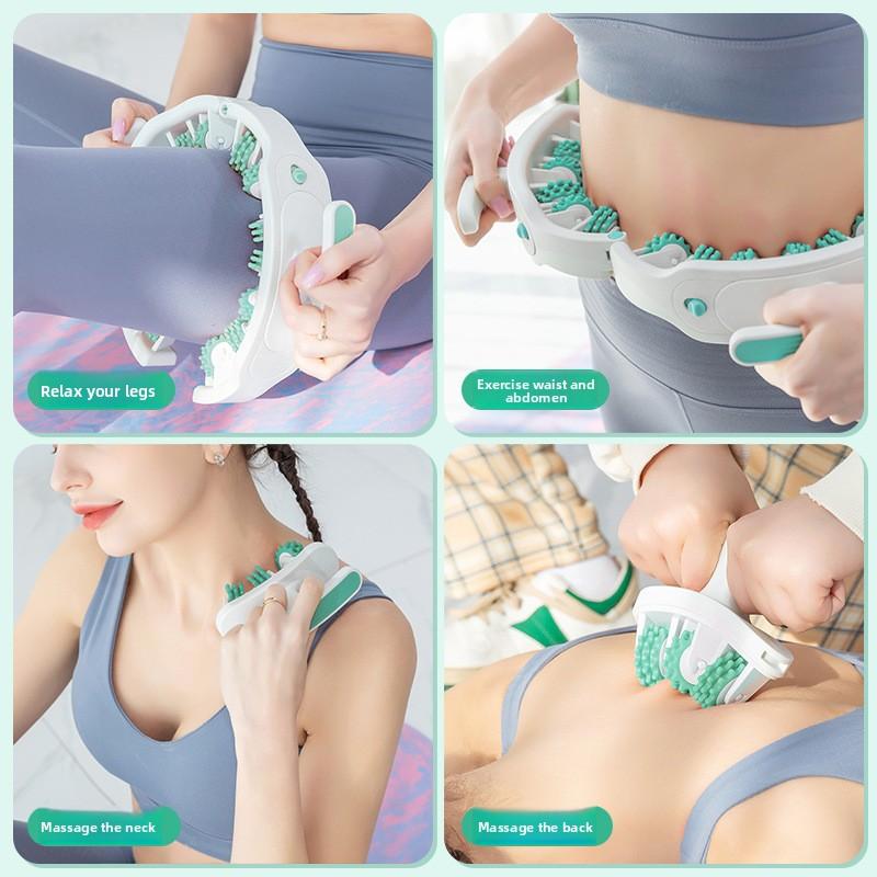 360 Grad runder Ring Beinmassagegerät 180 verstellbar Anti-Cellulite Ganzkörper-Massagegerät Nacken Schulter Bauchmuskel-Schlankheitswerkzeug