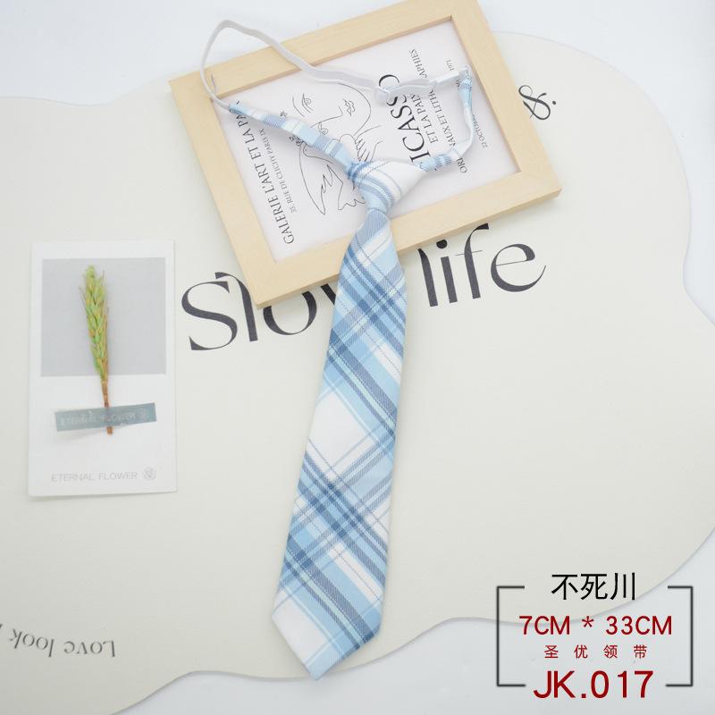 Tie Plaid Women Free Knotting Student College Style Japanese Short Uniform School Uniform Accessories Lazy