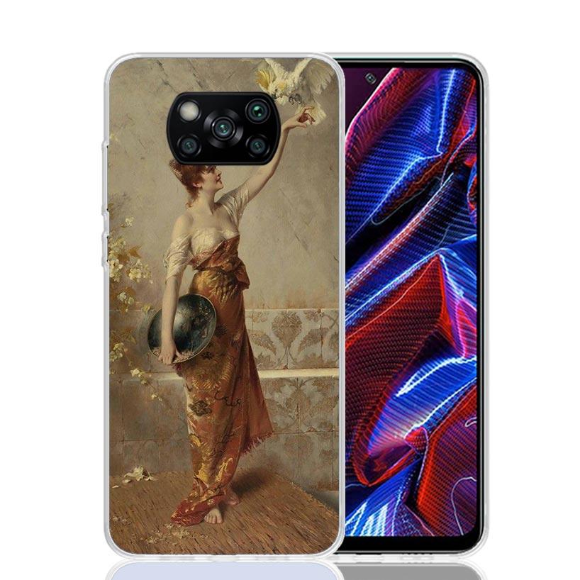 Paint Art Renaissance Phone Case For Xiaomi Poco X7 X6 X5 Pro F7 Ultra Redmi 15C 15 13 13C 12 12C 10 10A 10C 9 9A 9C 9T Cover Po