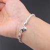 Trendy 4mm Silver-Plated Rope Twist Bracelet for Women – European & American Style