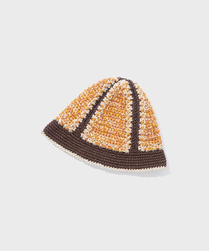 Nikollaseudeilli Hand Crochet Bucket Hat - Yellow / Nicm3Saha019Yl