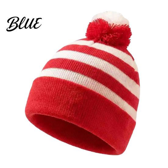 Breathable Warm Winter Hat Women Christmas Elf Hat, Cozy Knit with Pom Casual Accessories for Pom, Stretchy Skull Cap Outdoor Cold Weather Soft
