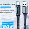120W Cable Dual Digital Display Cable PD Fast Charging Highspeed Data Transfer USB Type C To Type-C Cable For Phone Macbook iPad 4