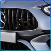1Pc Car Front Grille Badge Emblem AMG Logo Accessories For Mercedes benz W204 W203 W212 W211 W124 W210 GLC GLE E CLA GLA W205 W211 W213