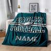 Eagles Footballtrikot Personalisierte Textdecke Geschenk Personalisierte Decke Weich Warm Gemütlich Geeignet für Heimdekoration Wohnzimmer Sofa Picknicks