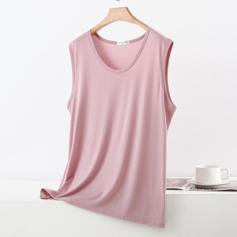 Modal Women's Sleeveless Pajama Top - Lightweight, Casual, Plus Size for Spring/Summer