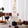Santa Claus Doll Wine Bottle Cover Christmas Snowman Deer Doll Design Wine Bottle Cover Beer Bottle Topper Cover Decoration