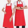 Chef Apron Solid Color Waterproof Polyester Cotton Hanging Neck Apron for Restaurant