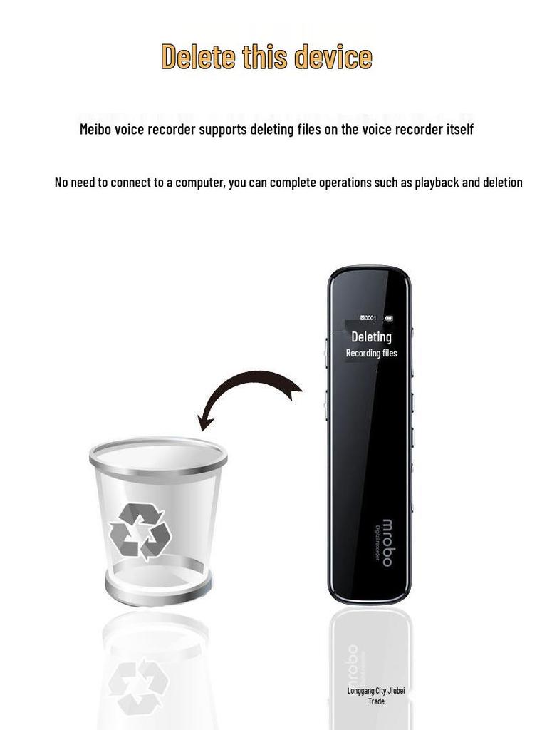 2025 Portable Noise-Canceling Voice Recorder: Long Standby, Student & Professional Use, Converts Speech To Text.