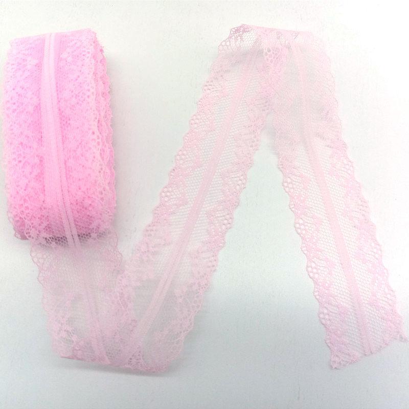 

Width 38 Cm 10 Yards Lace Ribbon Bilateral Handicrafts Embroidery Mesh Lace Decoration Wedding Dress Sewing Outfit Light pink lace - 10yards
