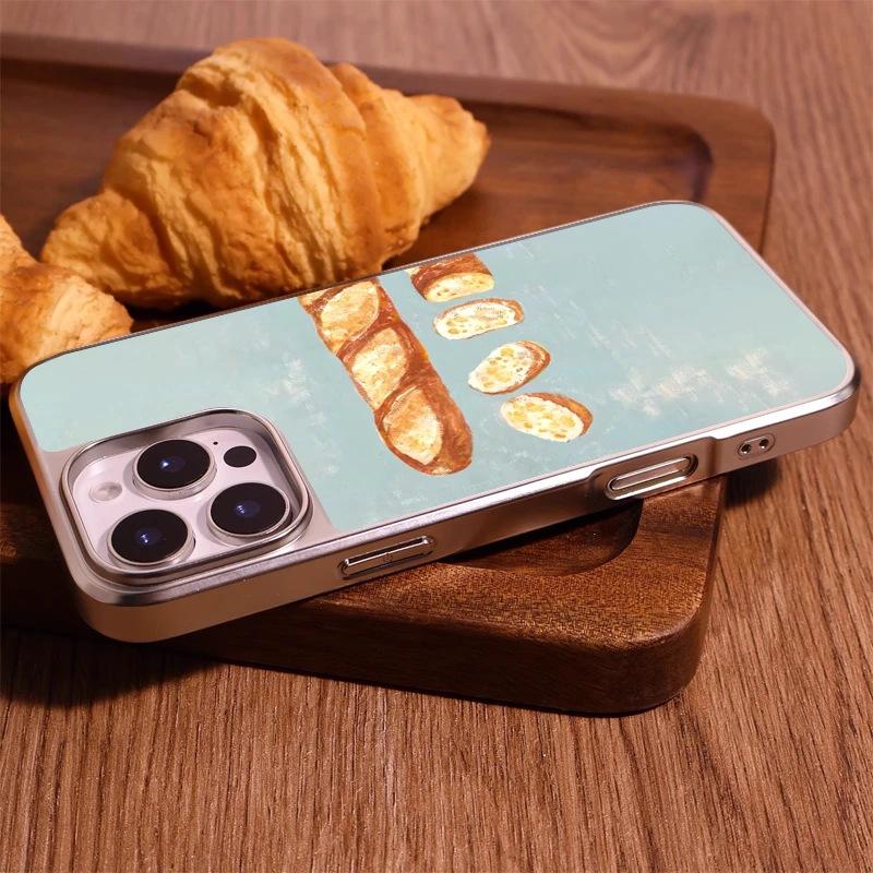 Personalized baguette for iPhone17promax mobile phone case 15/16pro matte PC13 large hole 12 hard