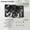 PANO-MOUNTS Ventilateur de Refroidissement 120mm 12cm Débit d'Air Élevé 12025 CC 12V 120x120x25mm Ventilateur PC à 2 broches (Paquet de 2)