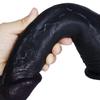 Realistic Black Dildo, Huge Thick Silicone Penis with Strong Suction Cup, Flexible Curved Design, Lifelike Texture, Adult Toy for Women & Couples