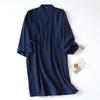 Unisex Cotton Gauze Nightgown: Lightweight, Large Size Robe for Men and Women – Soft, Breathable Pajamas or Bathrobe.