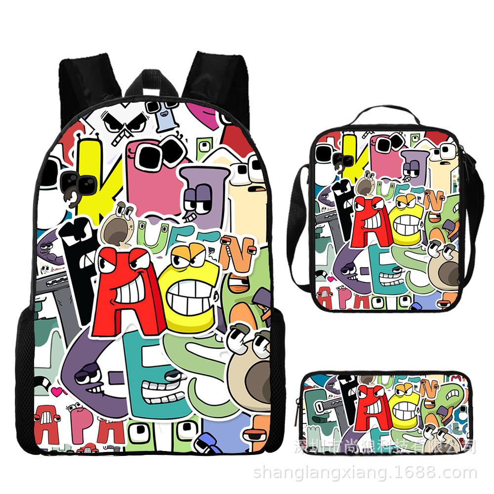 Alphabet Lore Kids School Bag With Durable Oxford Material And Lightweight Comfort For School Use
