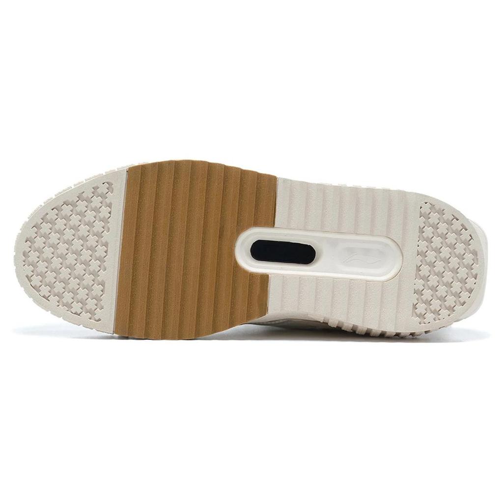 Li Ning 001 Unblock Antypoślizgowe Odporne na Ścieranie Niskoprofilowe Buty Skate Damskie sneakersy Waniliowo-Białe Szaro-Beżowe AGCT002-1