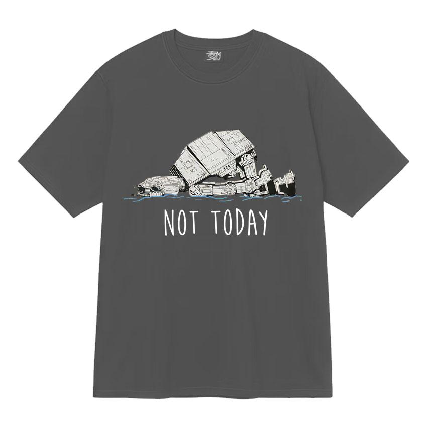 Funny At Walker Not Today Harajuku T Shrits Graphics Print Mens Women Tee Shirt High Quality Short Sleeves Streetwear Teenagers