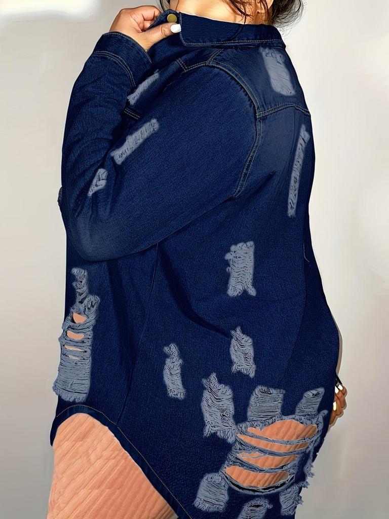 2026 Europäische & Amerikanische Retro Used-Look Langarm-Jeansjacke