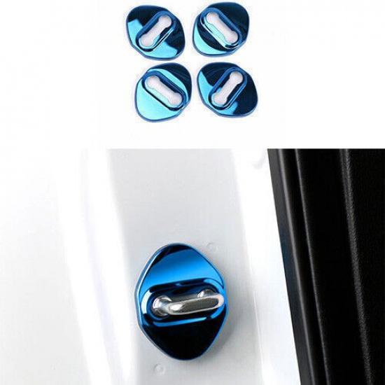 Blue Titanium Cover Trim For Honda Civic 2016-2021 Buckle Protection Car Door