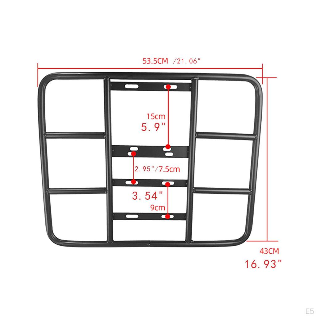 Cargo Rack Fixed Shelf Sturdy Tool Widened Metal Multi-scenario Rear Grille Stand for Bicycle