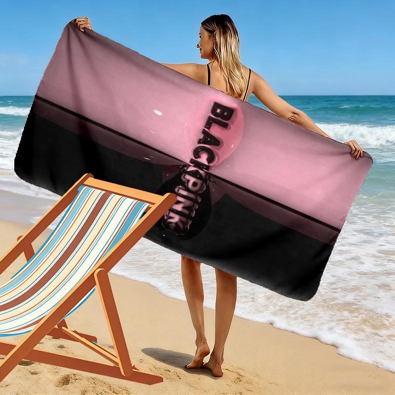 blackpink Print Beach Towel, Large Soft Quick Dry Towel for Beach Camping Swimming