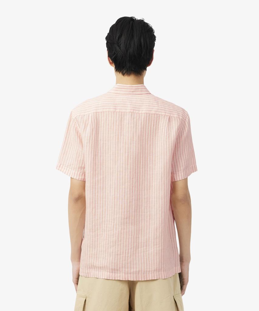 LACOSTE Men'S Linen Striped Short Sleeve Shirt Ch8061-56G Tim