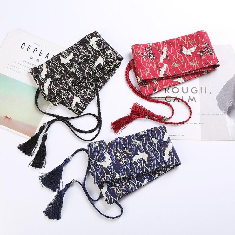 Chinese Style Cloth Wide Belt Tassel Hanfu Cummerbunds Fashion Girl